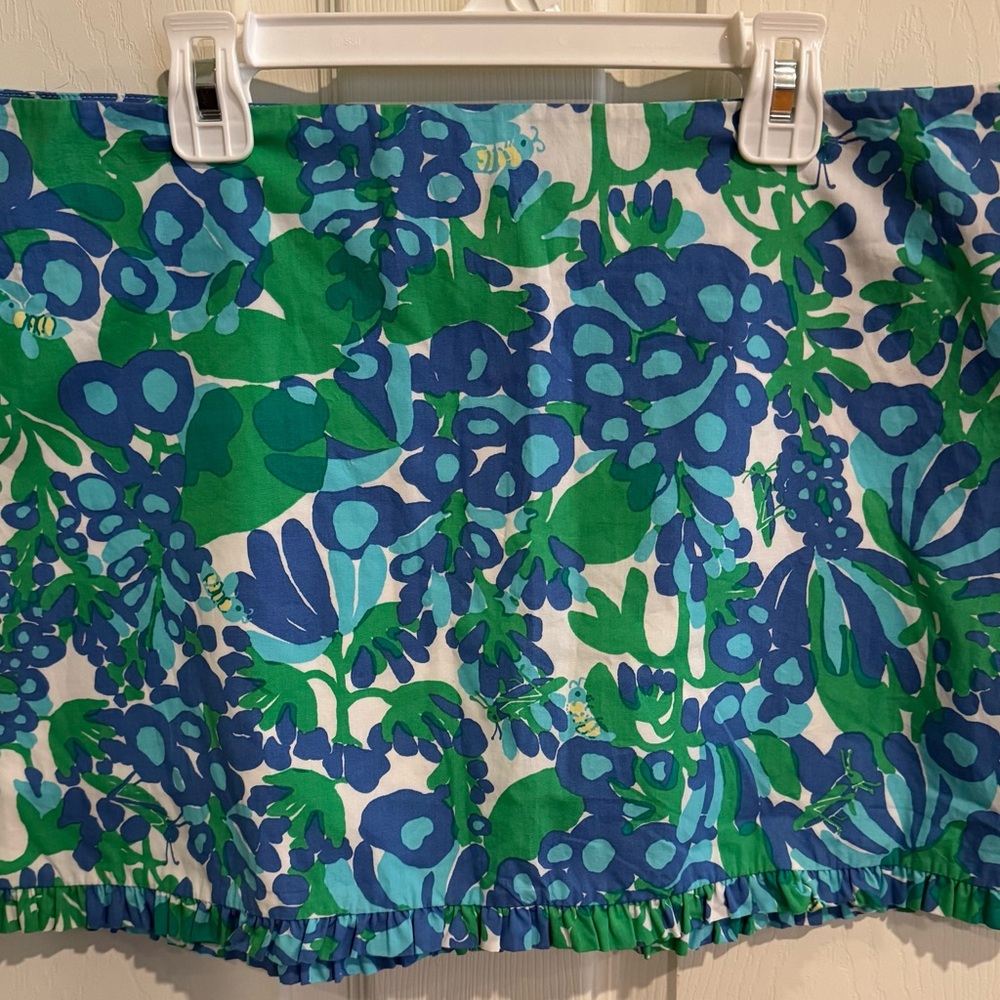 Lily Pulitzer Callie ruffled mini skirt in Bee in Your Bonnet print size 6